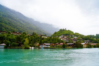Thun Gölü Interlaken Şehir İsviçre ile