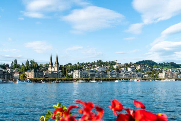 Cityscape Lucerne Luzern Swiss — Stok Foto