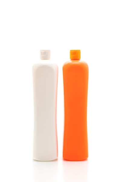 Plast Rengöringsmedel Behållare Isolerad Vit Bakgrund — Stockfoto