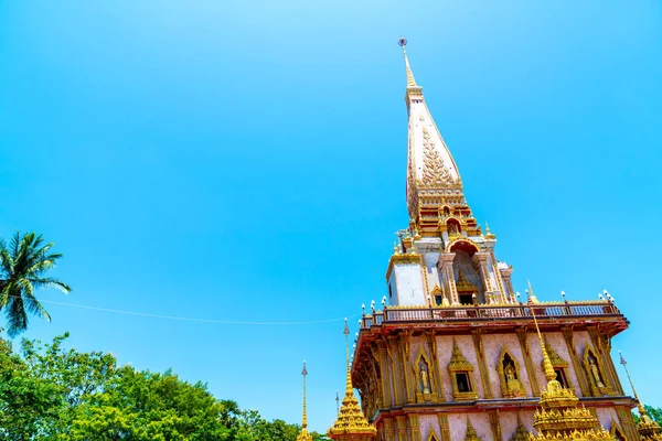 Gyönyörű Építészeti Chaitararam Temple Phuket Thaiföld — Stock Fotó