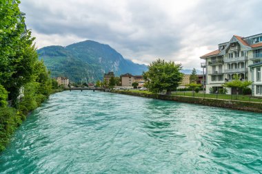 Thunersee Nehri İsviçre Interlaken beldesi