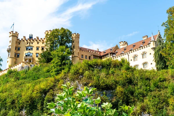 Bella Architettura Castello Hohenschwangau Nelle Alpi Bavaresi Della Germania Con — Foto Stock