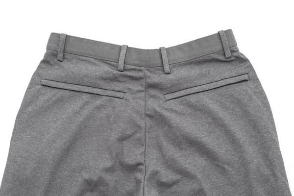 Men Grey Pants Isolated White Background — Stock Photo, Image