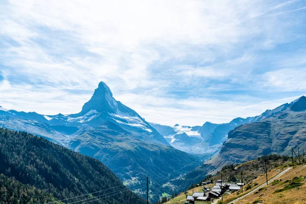 Hermoso Paisaje Montaña Con Vistas Pico Matterhorn Zermatt Suiza — Foto de Stock