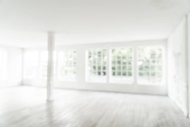 Soyut bulanıklık ve cam pencere boş oda arka plan için defocused