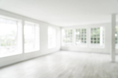 Soyut bulanıklık ve cam pencere boş oda arka plan için defocused