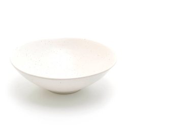 boş levha ve beyaz arka plan üzerinde izole kase