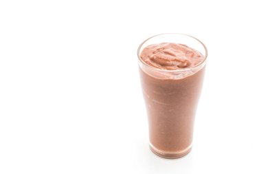 Beyaz arka plan üzerinde izole çikolata smoothies milkshake