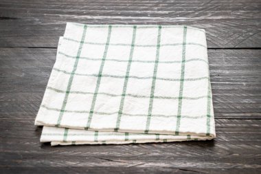 ahşap arka plan - vintage etkisi filtre üzerinde mutfak bezi (peçete)