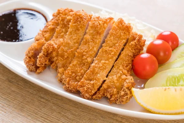 Japans Gefrituurd Varkensvlees Tonkatsu Set Japanse Keuken — Stockfoto