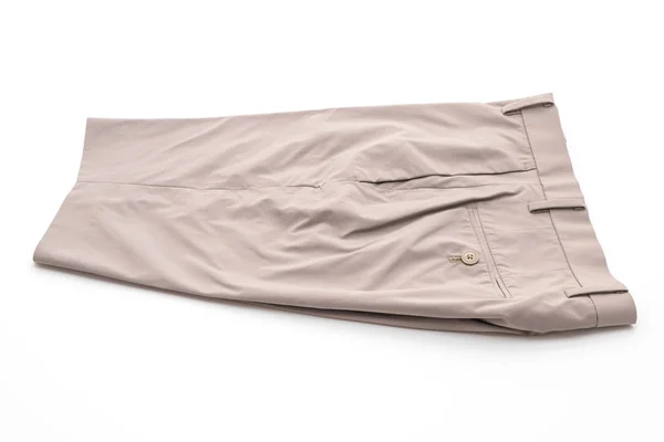 Pantaloni Corti Beige Uomo Isolati Sfondo Bianco — Foto Stock
