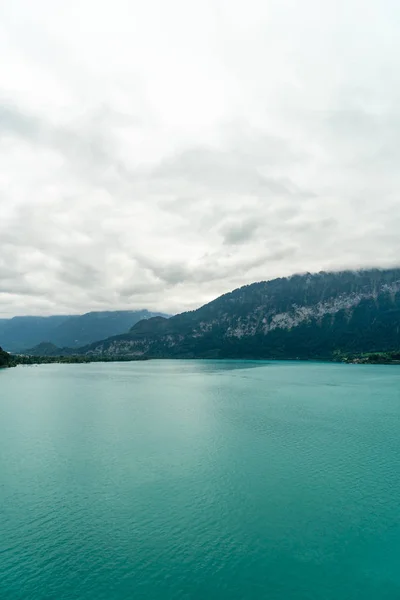 Thun See Mit Wolken Der Schweiz — Stockfoto