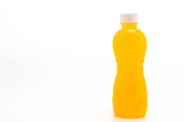 Apelsinjuice Med Nata Coco Eller Kokos Gelé Isolerad Vit Bakgrund — Stockfoto