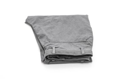 izole üzerinde beyaz arka plan erkek gri pantolon