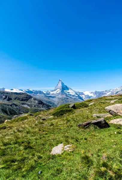瑞士Zermatt的马特宏峰风光秀丽的山景 — 图库照片