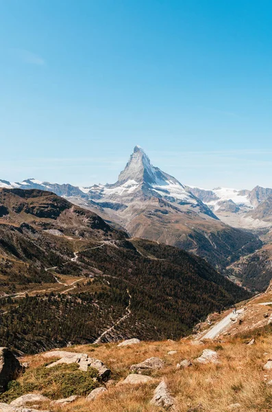 Hermoso Paisaje Montaña Con Vistas Pico Matterhorn Zermatt Suiza — Foto de Stock