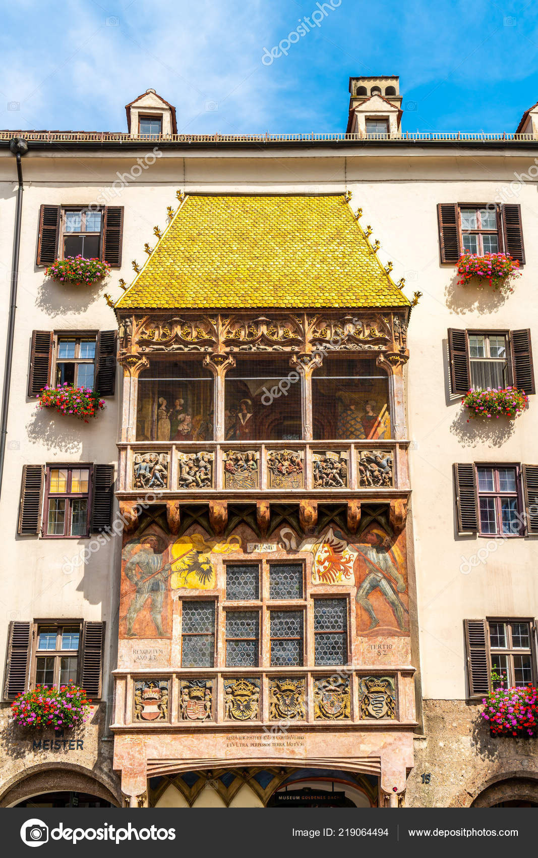 Detail Famous Goldenes Dachl Innsbruck Austria Stock Photo by ©topntp