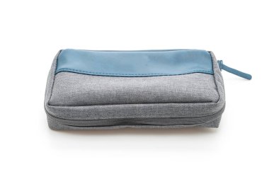 aksesuar çantası veya beyaz arka plan üzerinde izole kozmetik çantası