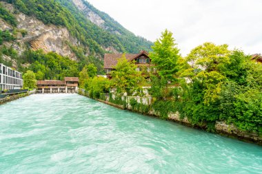 Thunersee Nehri İsviçre Interlaken beldesi
