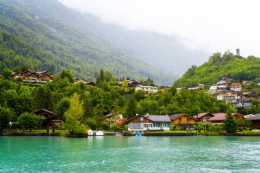Thun Gölü Interlaken Şehir İsviçre ile