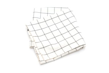 Beyaz arka plan üzerinde izole mutfak bezi (peçete)