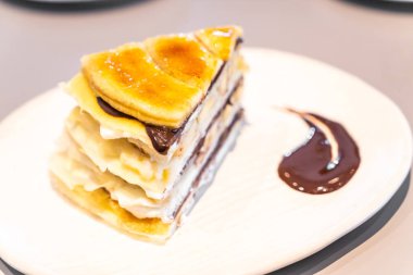 Krep kek muz ve çikolata - banoffee