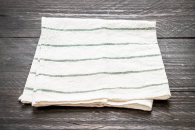 ahşap arka plan - vintage etkisi filtre üzerinde mutfak bezi (peçete)