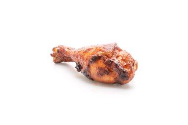 ızgara ve Barbekü tavuk beyaz arka plan üzerinde izole