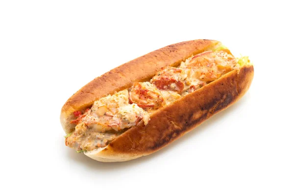 Homemade Lobster Roll Isolated White Background — Stock Photo, Image