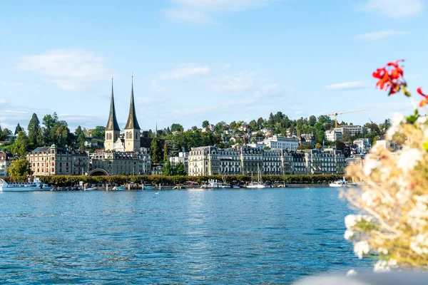 Cityscape Lucerne Luzern Swiss — Stok Foto