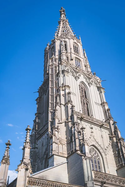 Gyönyörű Építészeti Berner Münster Székesegyház Svájc — Stock Fotó