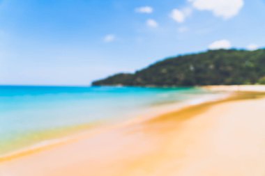 Cennet Adası 'ndaki tropikal plaj ve deniz bulanıklığı ve çözünürlüğü - Tatil Tatil Konsepti