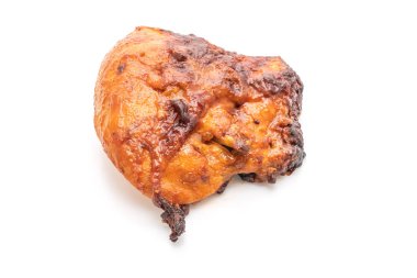 ızgara ve Barbekü tavuk beyaz arka plan üzerinde izole