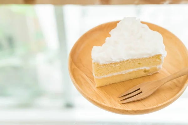 Gâteau Noix Coco Sur Plaque Bois — Photo