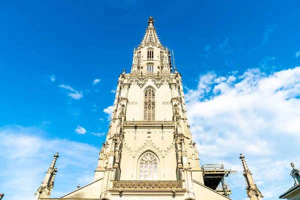 Gyönyörű Építészeti Berner Münster Székesegyház Svájc — Stock Fotó