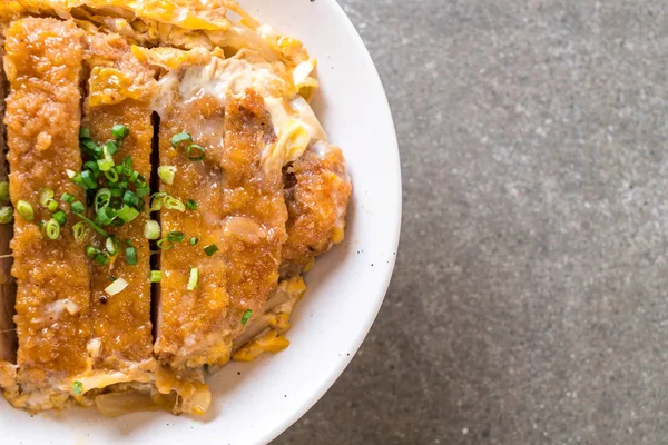 Fried Pork Cutlet Rice Bowl Katsudon Japanese Food Style — Stock Photo, Image