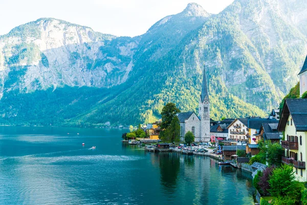 Aldeia Hallstatt Lago Hallstatter Nos Alpes Austríacos Região Salzkammergut Hallstatt — Fotografia de Stock