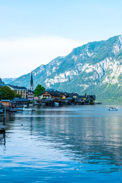 Aldeia Hallstatt Lago Hallstatter Nos Alpes Austríacos Região Salzkammergut Hallstatt — Fotografia de Stock