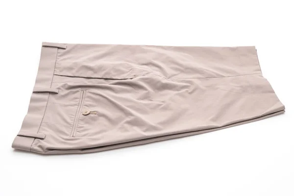 Izole Üzerinde Beyaz Arka Plan Bej Erkek Kısa Pantolon — Stok fotoğraf