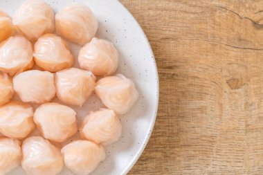 Çin karides pişmiş hamur tatlısı - Asya gıda tarzı