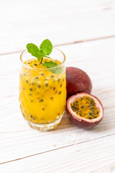 fresh and iced passion fruit juice - healthy drink