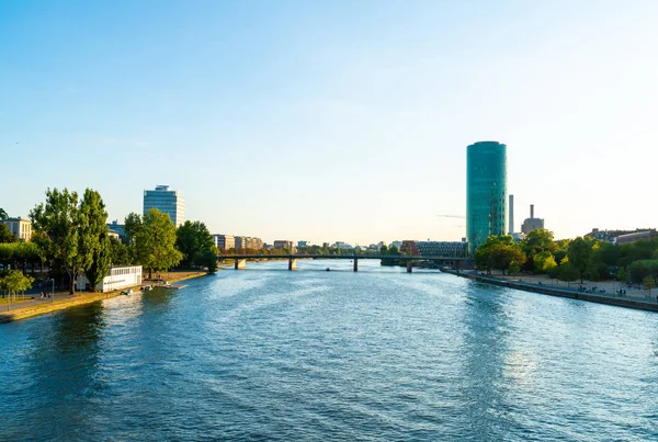 Frankfurt Main Skyline Twilight Hour — Stock Photo, Image