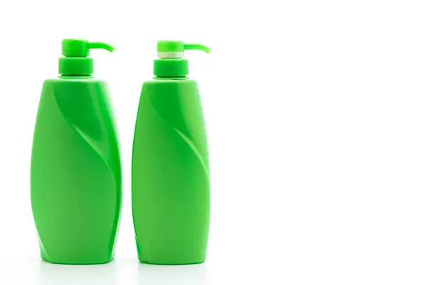 Shampoo Balsamo Capelli Bottiglia Isolata Sfondo Bianco — Foto Stock