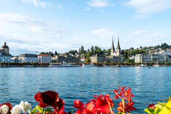 Cityscape Lucerne Luzern Swiss — Stok Foto