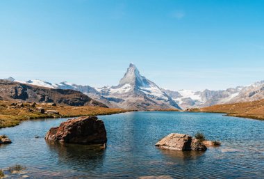Matterhorn Zermatt, İsviçre Stellisee Gölü ile