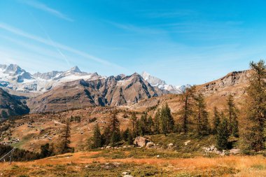 Zermatt, İsviçre Alpleri dağların güzel manzara