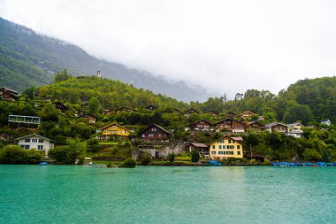 Thun Gölü Interlaken Şehir İsviçre ile