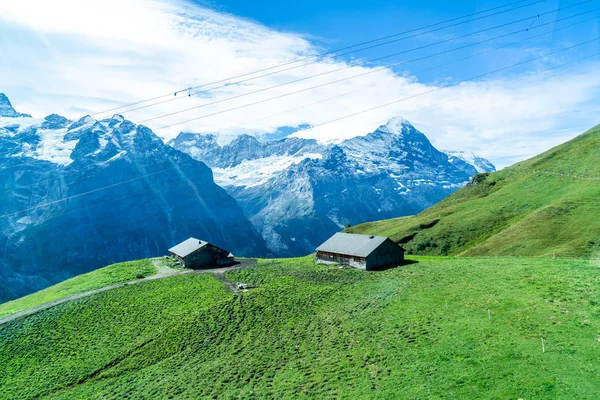 Belle Montagne Des Alpes Avec Ciel Bleu Grindelwald Suisse — Photo