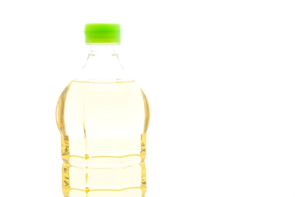 Botella Aceite Aislada Sobre Fondo Blanco —  Fotos de Stock