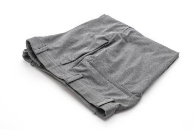 izole üzerinde beyaz arka plan erkek gri pantolon